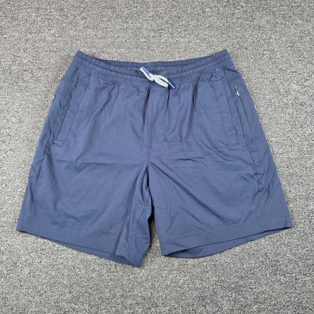 Birddogs Swim Trunks Athletic Shorts Navy Blue Mens Large Lined Zipper Pockets
